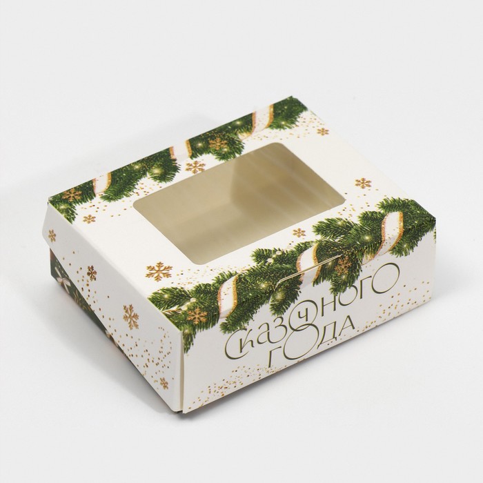

Коробка складная Новогодний шик, 10 х 8 х 3.5 см 5 шт., Разноцветный
