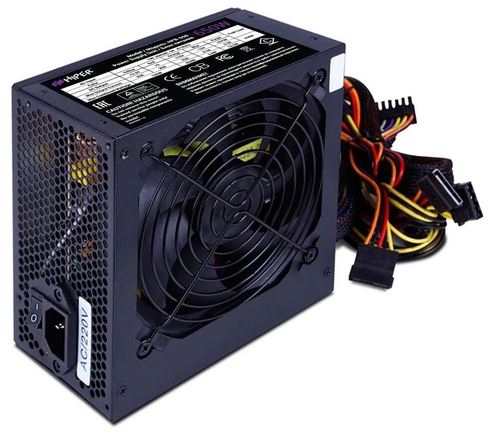 

Блок питания HIPER 650W (HPB-650), Черный