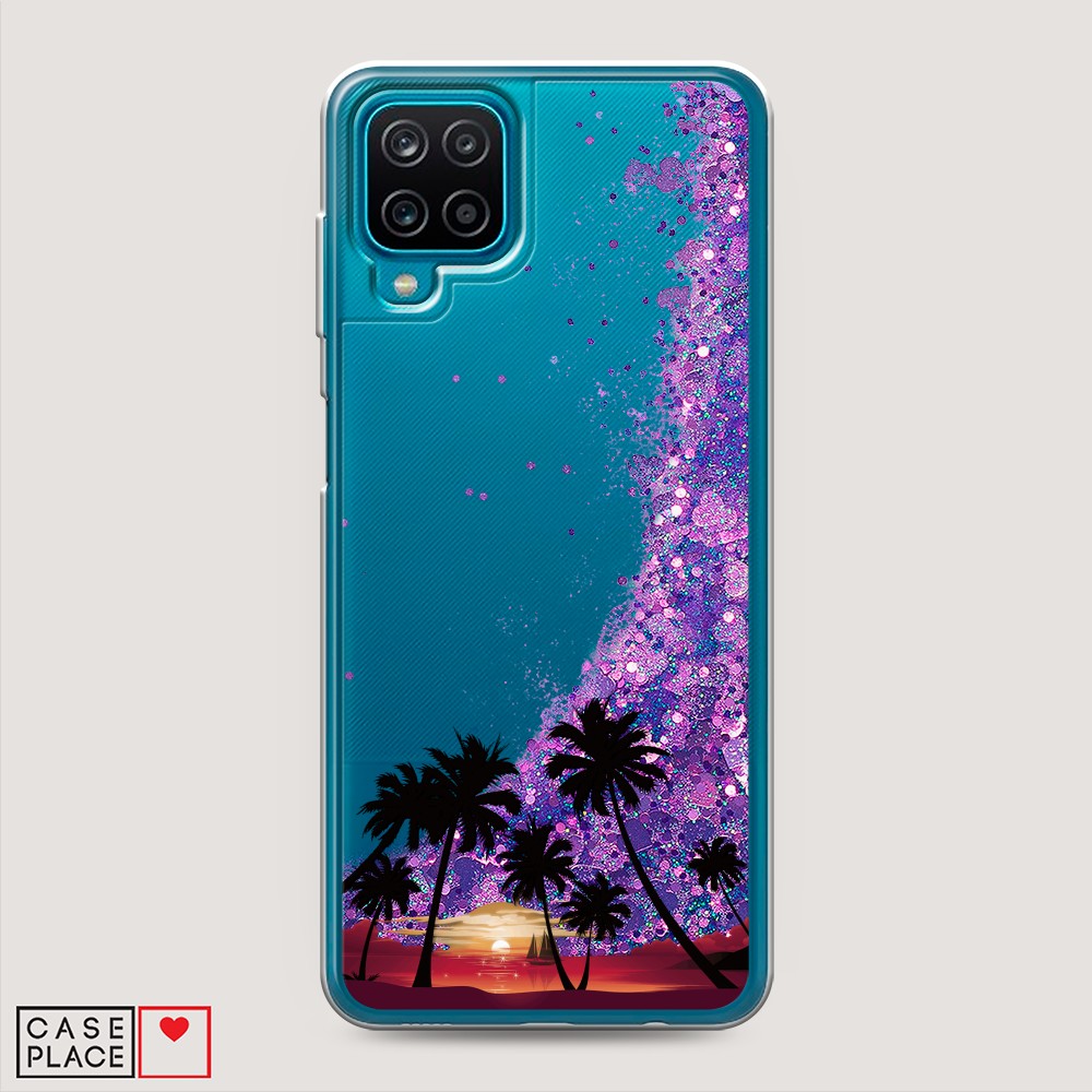 

Чехол Awog на Samsung Galaxy A12 / Самсунг A12 "Закат и пальмы", Разноцветный, 2101692-1