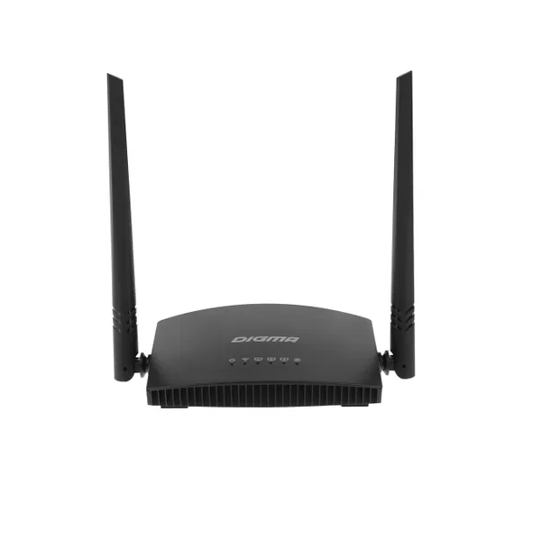 Wi-Fi роутер Digma DWR-N301 N300 10/100BASE-TX черный 100056685036