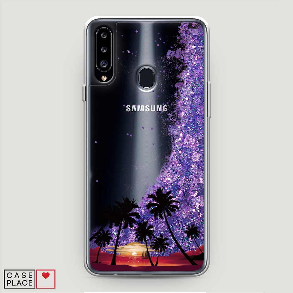 

Чехол Awog на Samsung Galaxy A20s / Самсунг A20s "Закат и пальмы", Разноцветный, 2100892-1
