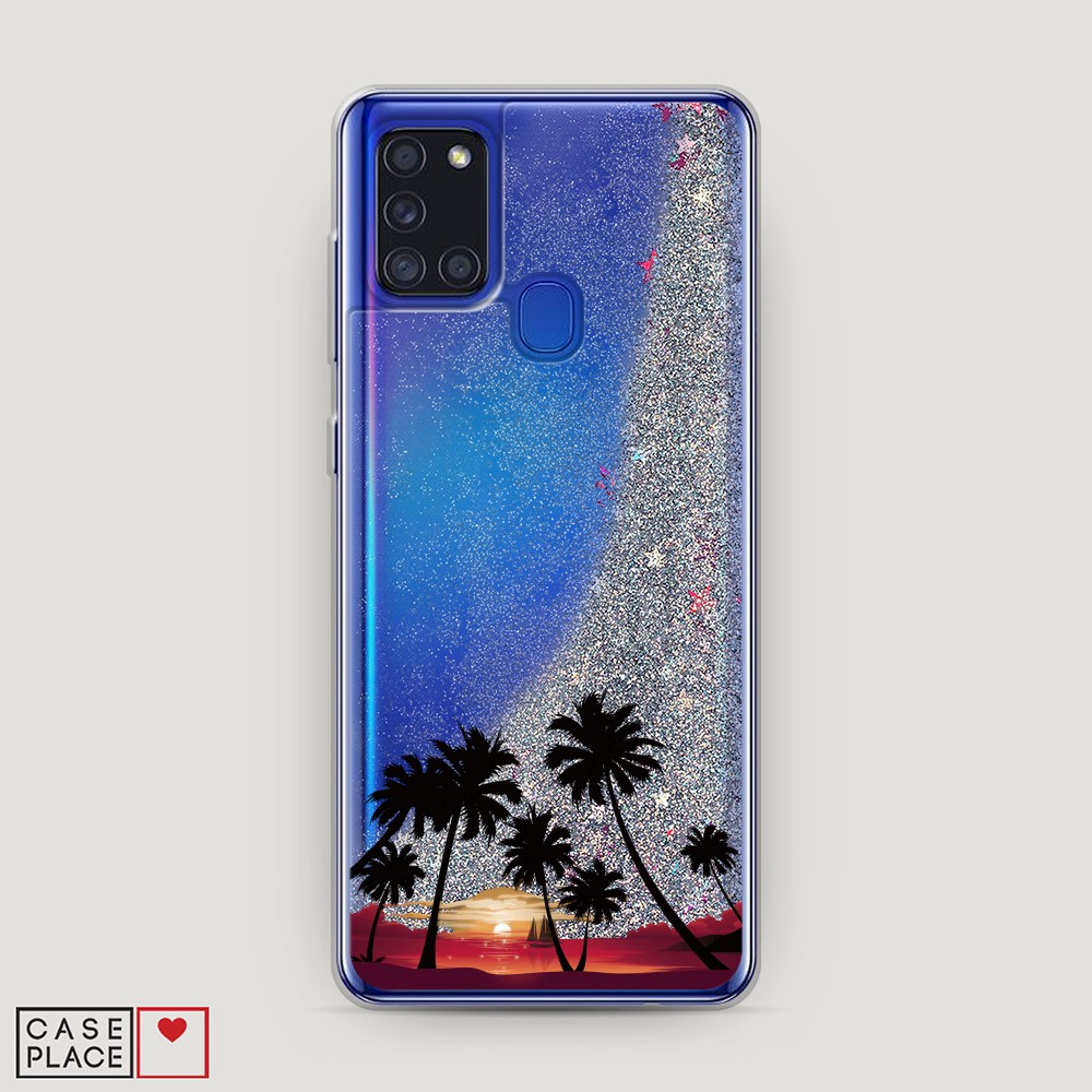 

Чехол Awog на Samsung Galaxy A21s / Самсунг A21s "Закат и пальмы", Разноцветный, 2100291-1