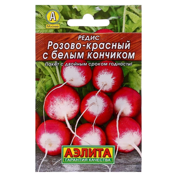 

Семена редис Розово-красный с белым кончиком Аэлита Р00008873 2 уп.
