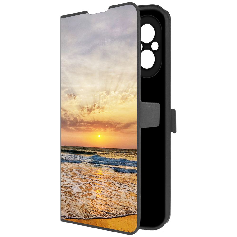 

Чехол-книжка Krutoff Eco Book для Realme C67 Индия, Пляжи Гоа (черный)