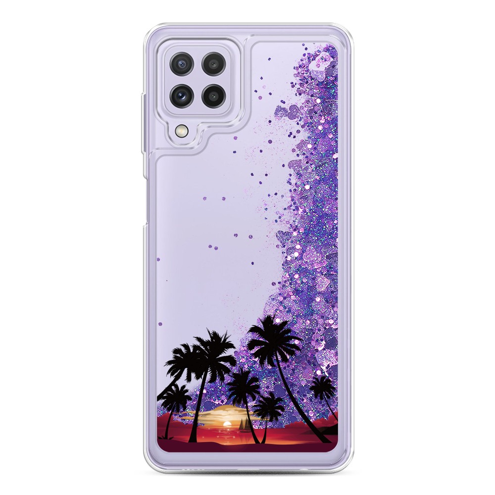 

Чехол Awog на Samsung Galaxy A22 / Самсунг A22 "Закат и пальмы", Разноцветный, 2103192-1