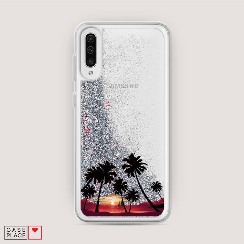 

Чехол Awog на Samsung Galaxy A30s/A50 "Закат и пальмы", Разноцветный, 28891-1