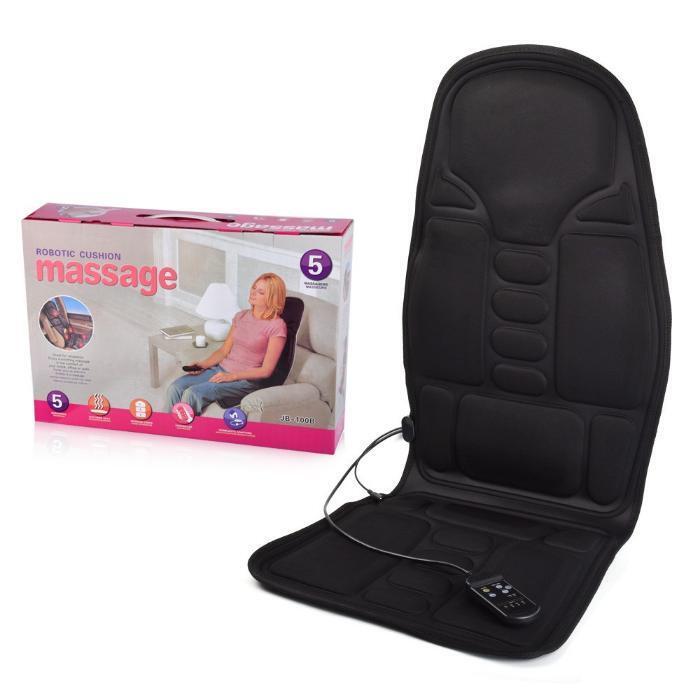 Массажная накидка с подогревом на пульте управления Massage MAT Robotic Cushion 5, чёрный