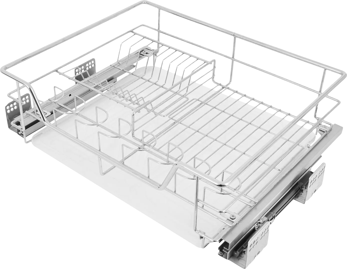 

Корзина-сушка выдвижная Jet 60 см с доводчиком цвет хром, Серебристый