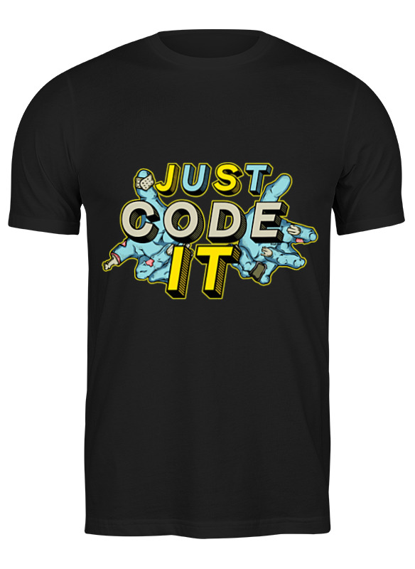 

Футболка мужская Printio Code it черная 3XL, Черный, Code it