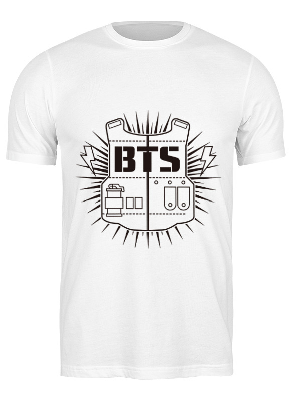 

Футболка мужская Printio Bts белая 3XL, Белый, Bts