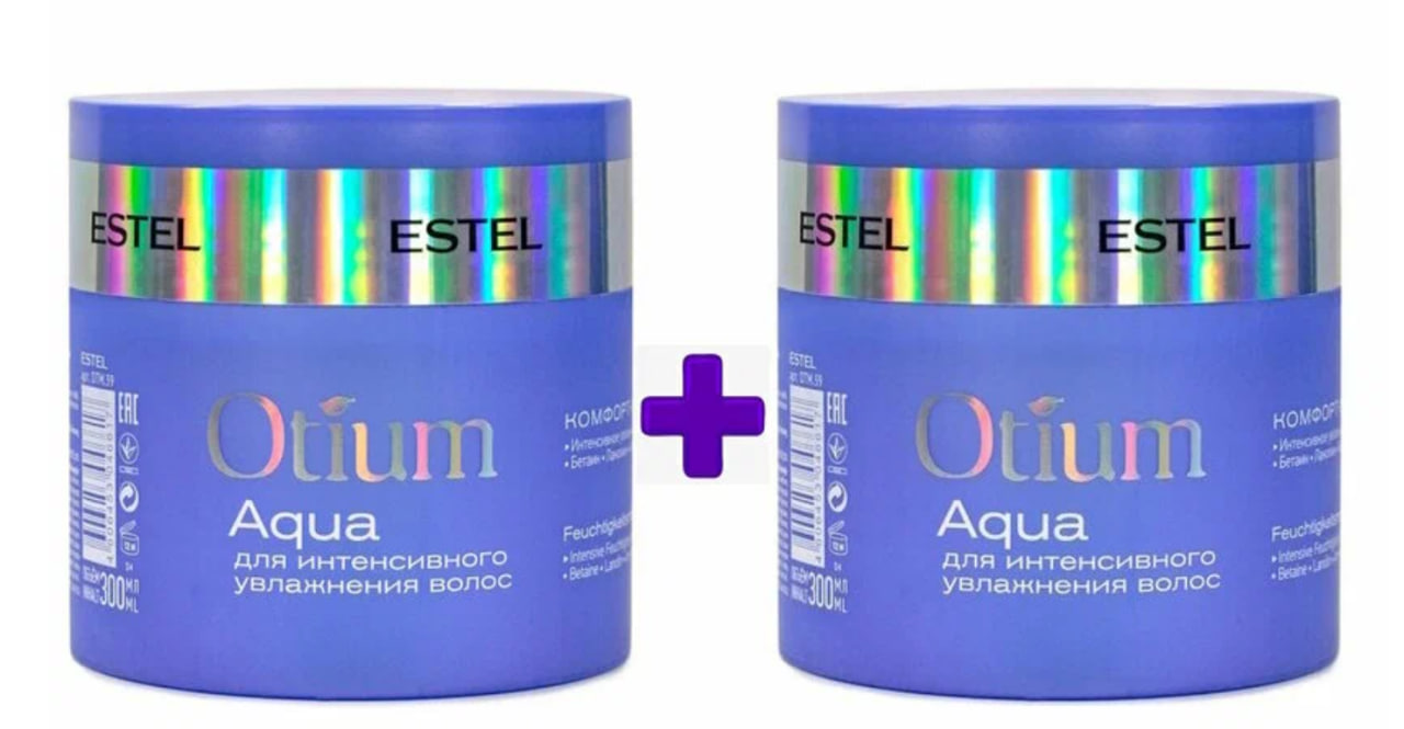

Набор Estel Otium Aqua маска для интенсивного увлажнения волос 2 шт, Otium Aqua