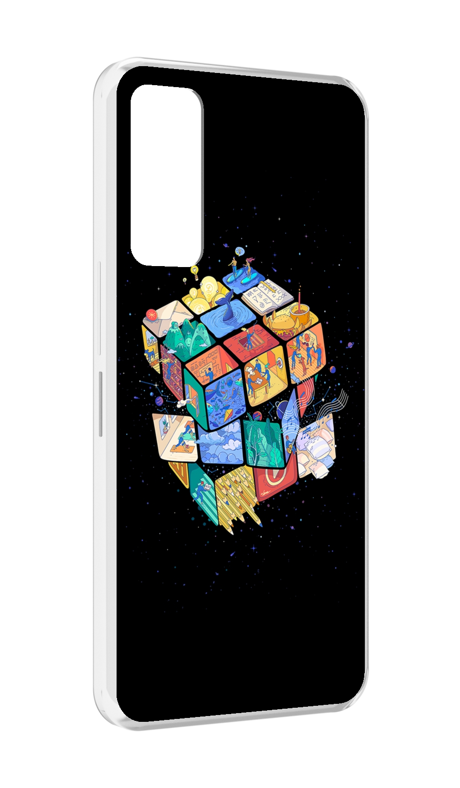 

Чехол MyPads Кубик-Рубика для TCL 30 / TCL 30 5G / TCL 30+ plus, Прозрачный, Tocco