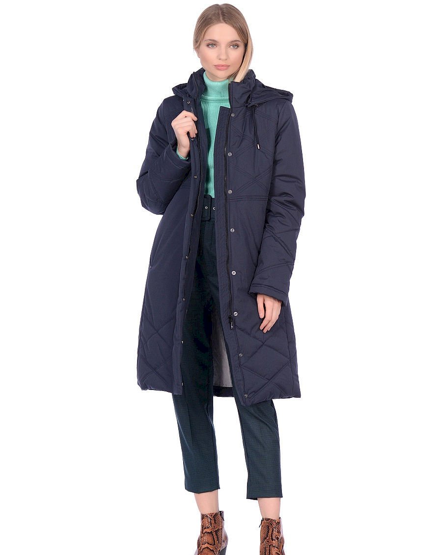 Пальто женское Maritta 22-3005-10 синее 46 EU