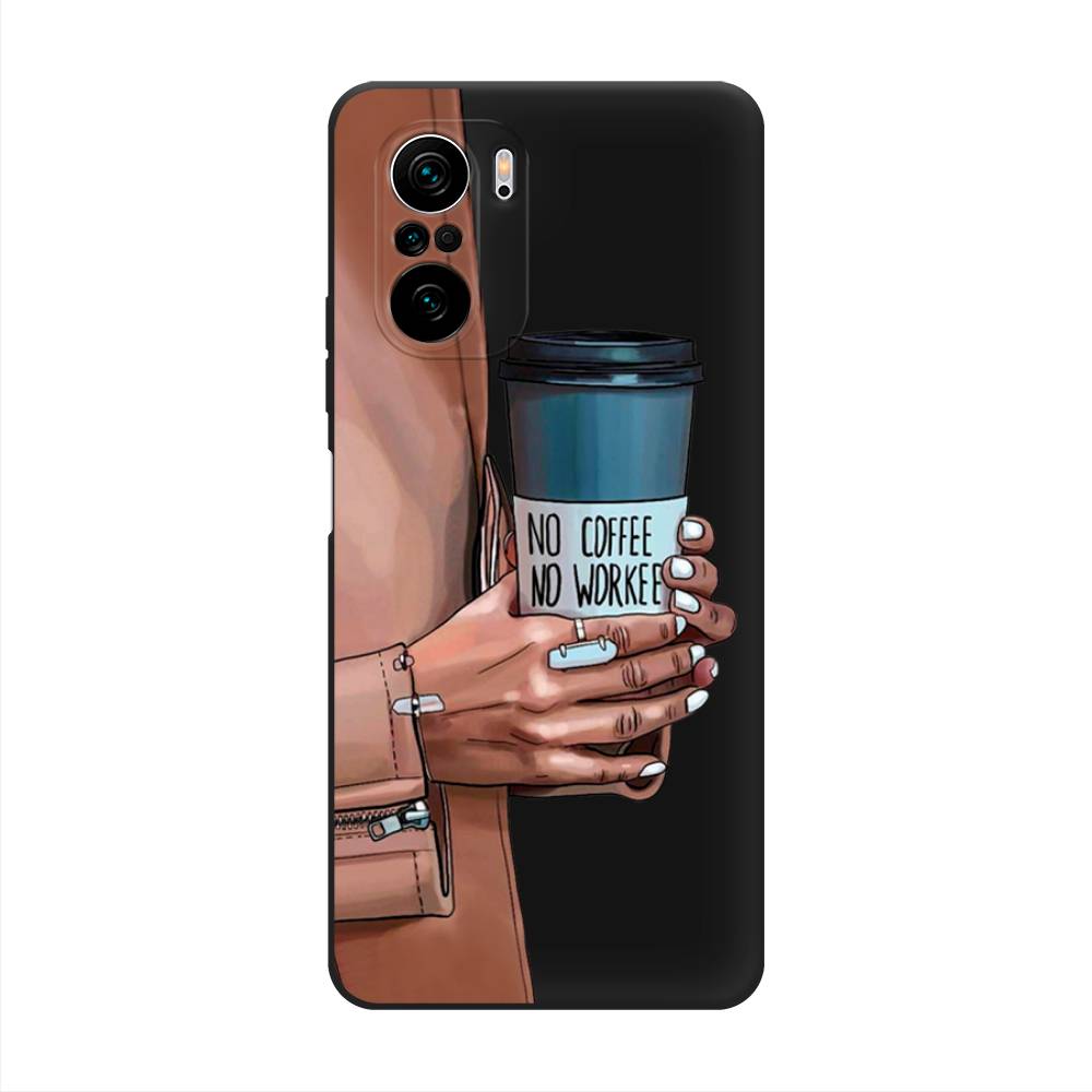 

Чехол Awog на Poco F3/Redmi K40/Mi 11i "No coffee", Разноцветный, 310152-1