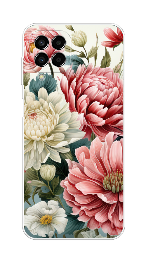 

Чехол на Samsung Galaxy M33 "Садовые цветы рисунок", Розовый;зеленый;белый, 2105650-1
