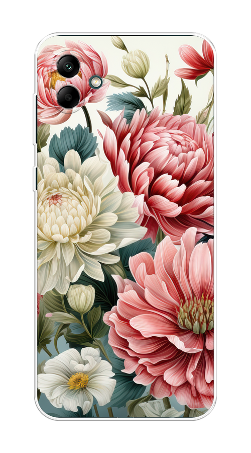 

Чехол на Samsung Galaxy A04 "Садовые цветы рисунок", Розовый;зеленый;белый, 2107050-1