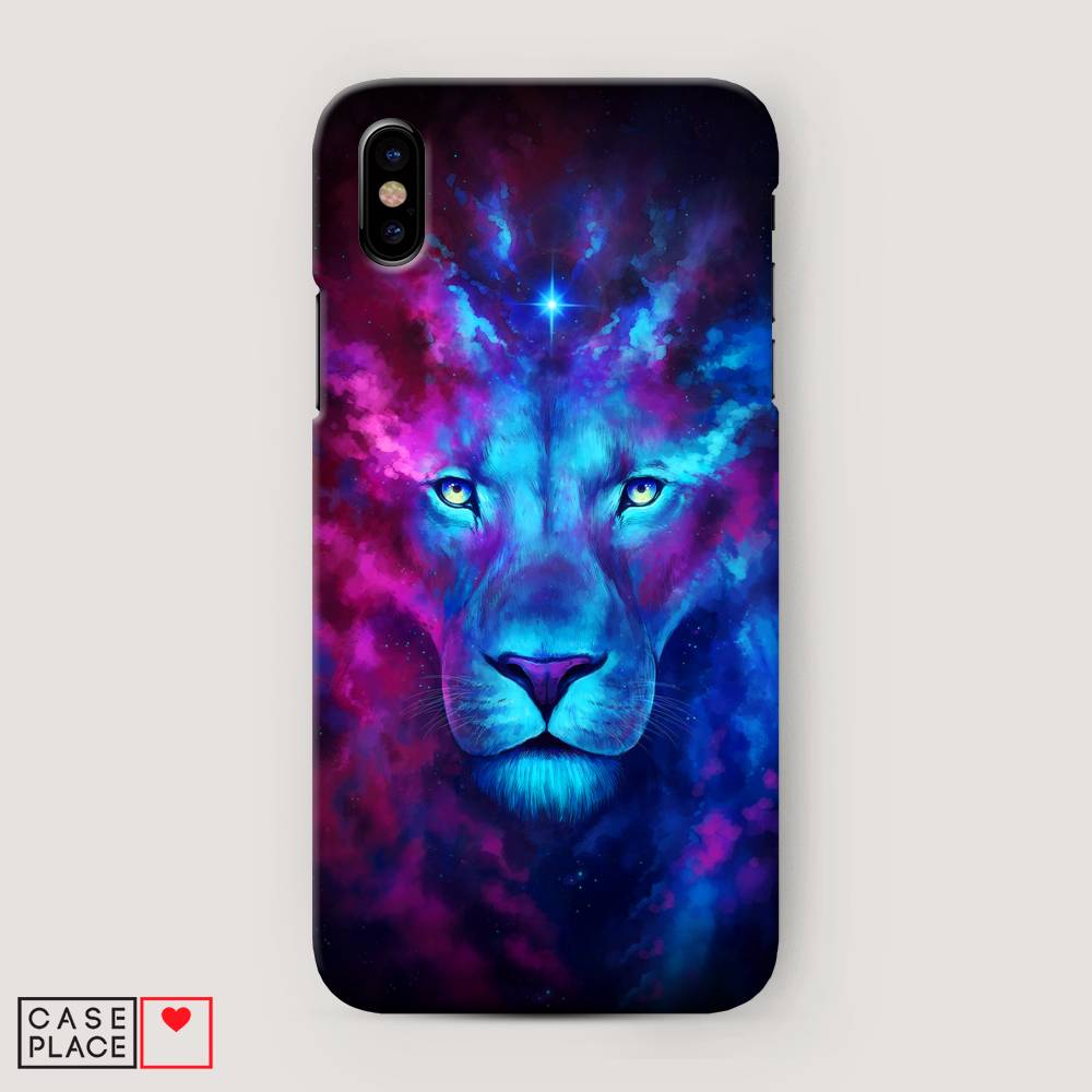 

Пластиковый чехол "Космический лев" на Apple iPhone XS Max (10S Max), 11920-1