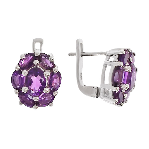

Серьги из серебра Balex Jewellery 2410931248, аметист, 2410931248