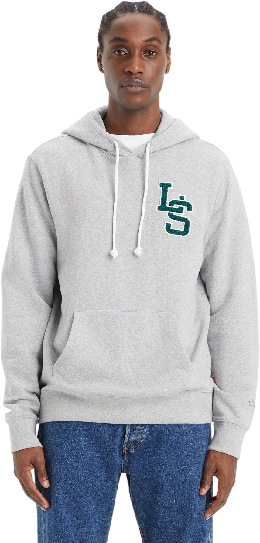 

Худи мужское Levi's 38424-0099 серое M, Серый, 38424-0099