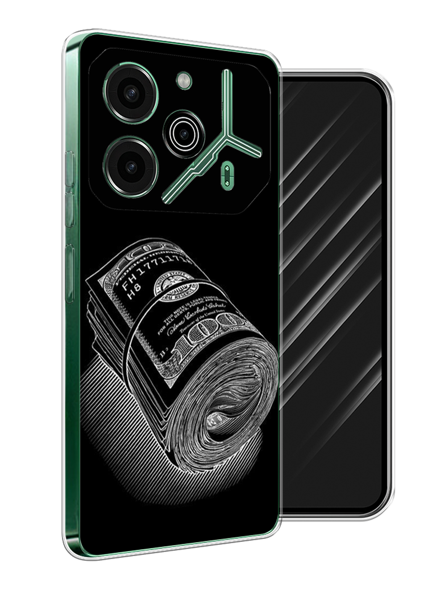 

Чехол Awog на Tecno Pova 6 Pro 5G "Кубышка денег", Черный;серебристый, 305250-1