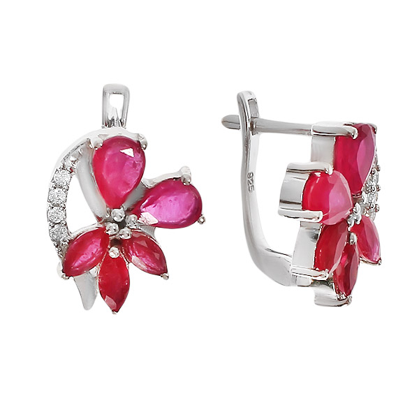 

Серьги женские из серебра Balex Jewellery 2410931272, рубин/фианит, 2410931272