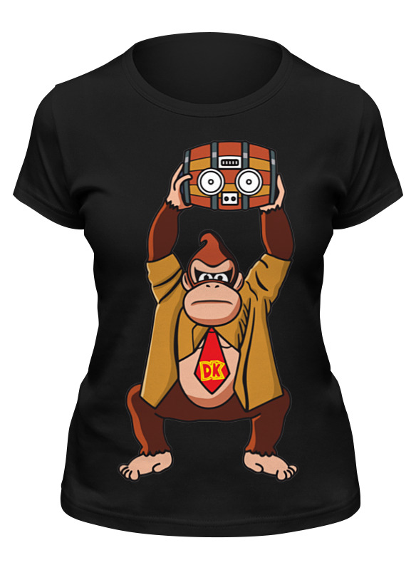 

Футболка женская Printio Donkey kong (nintendo) черная L, Черный, Donkey kong (nintendo)