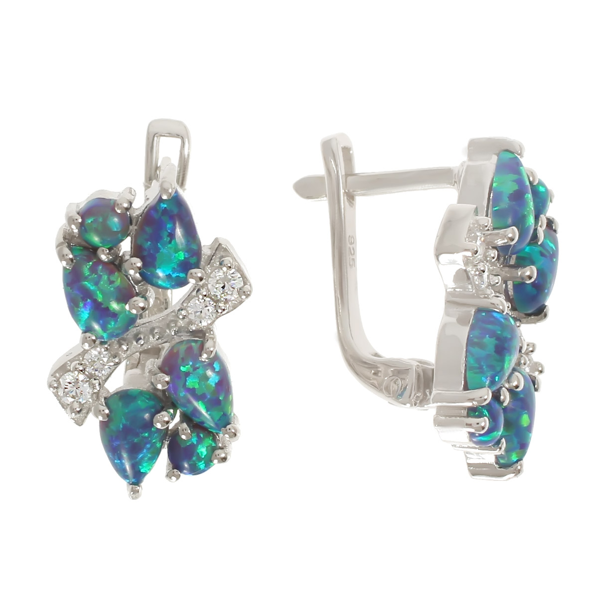 

Серьги женские из серебра Balex Jewellery 2410931308, опал/фианит