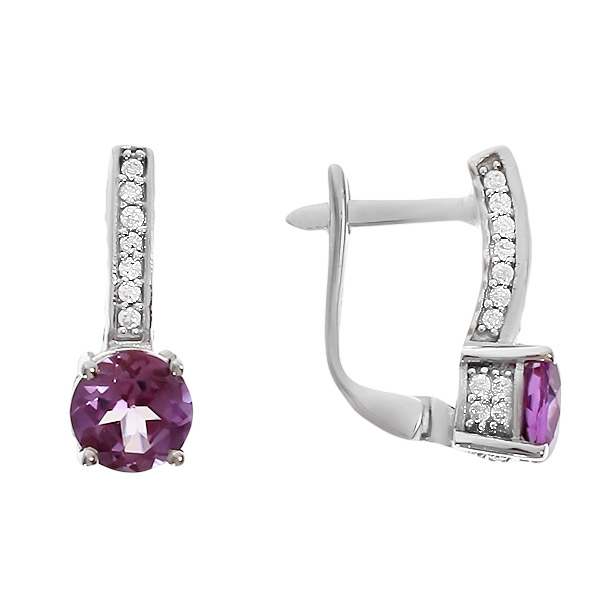 

Серьги женские из серебра Balex Jewellery 2410931331, александрит/фианит, 2410931331