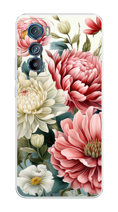 

Чехол на Motorola Edge 30 "Садовые цветы рисунок", Розовый;зеленый;белый, 243250-1