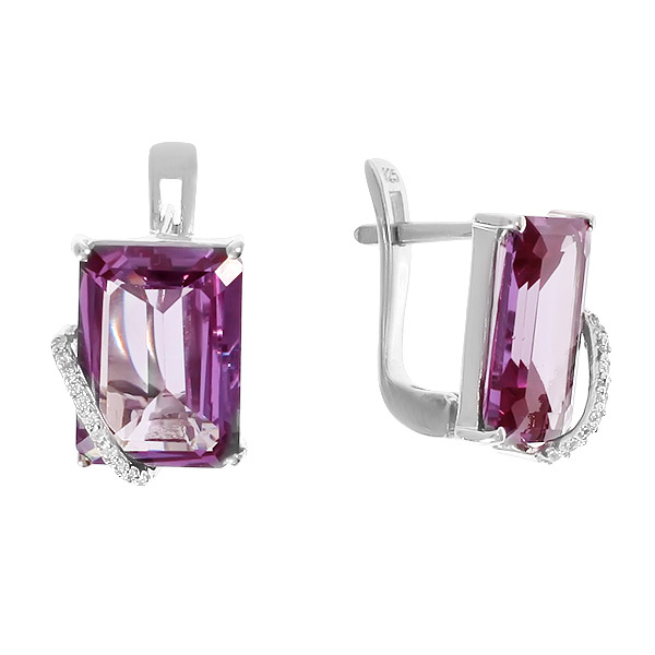 

Серьги женские из серебра Balex Jewellery 2410931345, александрит/фианит