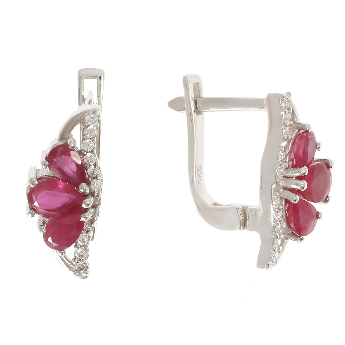 

Серьги женские из серебра Balex Jewellery 2410931369, рубин/фианит