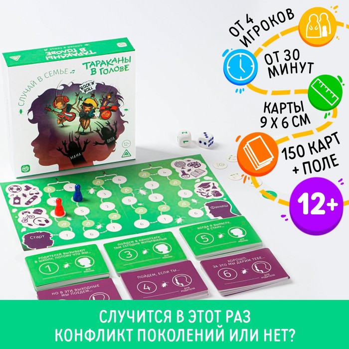 

Настольная игра Тараканы в голове. Случай в семье на объяснение слов, 12+
