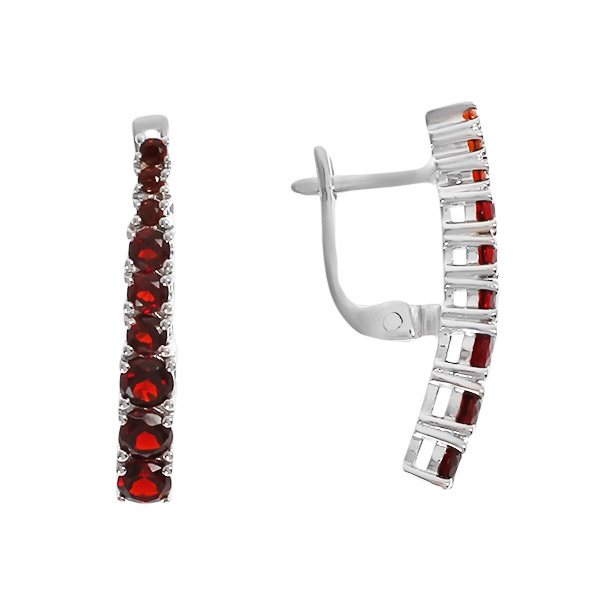 

Серьги женские из серебра Balex Jewellery 2410931383, гранат