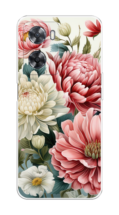 

Чехол на Oppo A57 4G/A77 4G/A77s 4G/A57s "Садовые цветы рисунок", Розовый;зеленый;белый, 2511550-1
