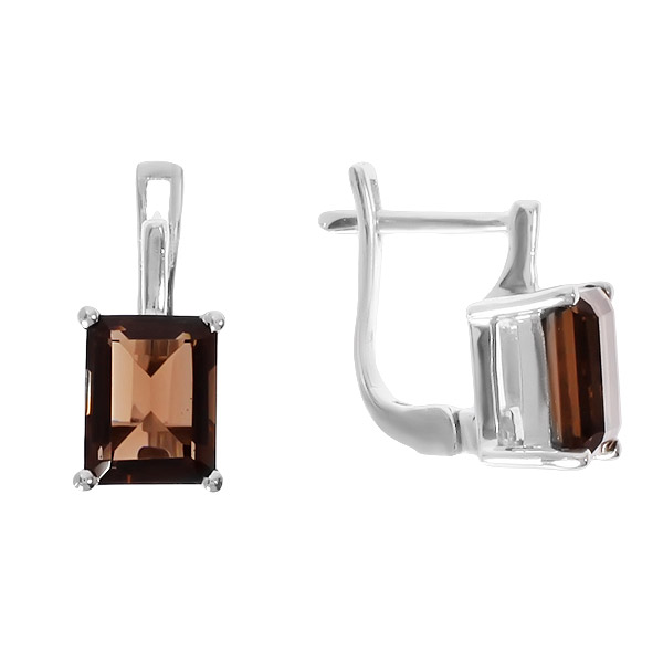 

Серьги женские из серебра Balex Jewellery 2410931395, раухтопаз, 2410931395