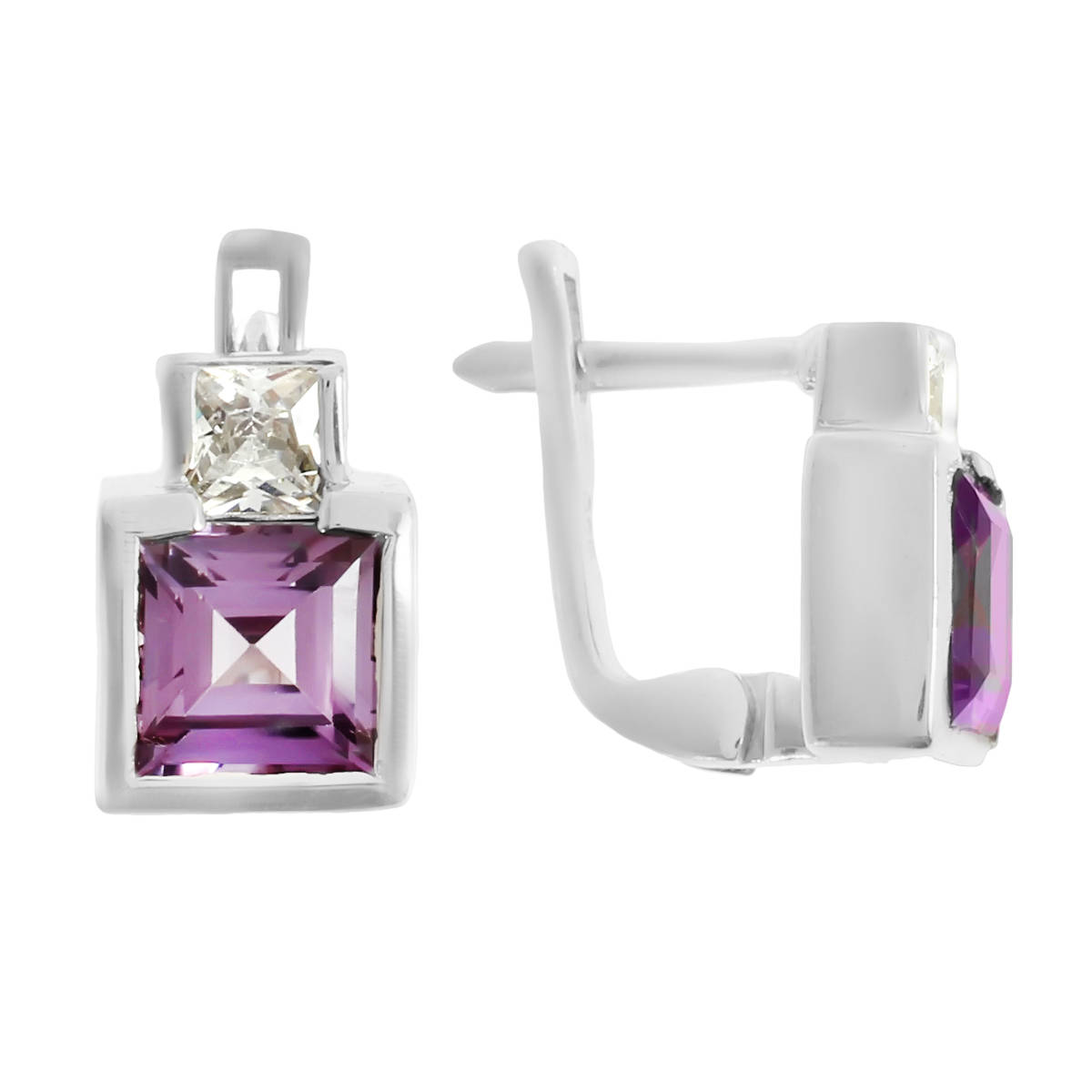 

Серьги женские из серебра Balex Jewellery 2410931438, александрит/фианит