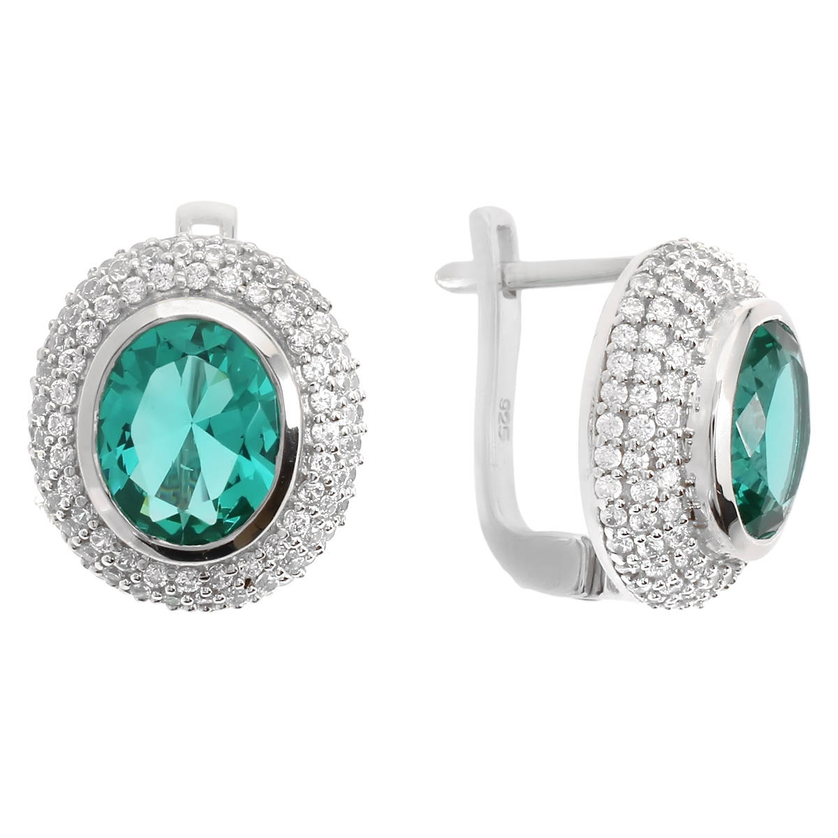 

Серьги женские из серебра Balex Jewellery 2410931446, аквамарин/фианит