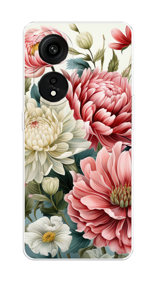 

Чехол на OPPO Reno 8T 5G "Садовые цветы рисунок", Розовый;зеленый;белый, 2513150-1