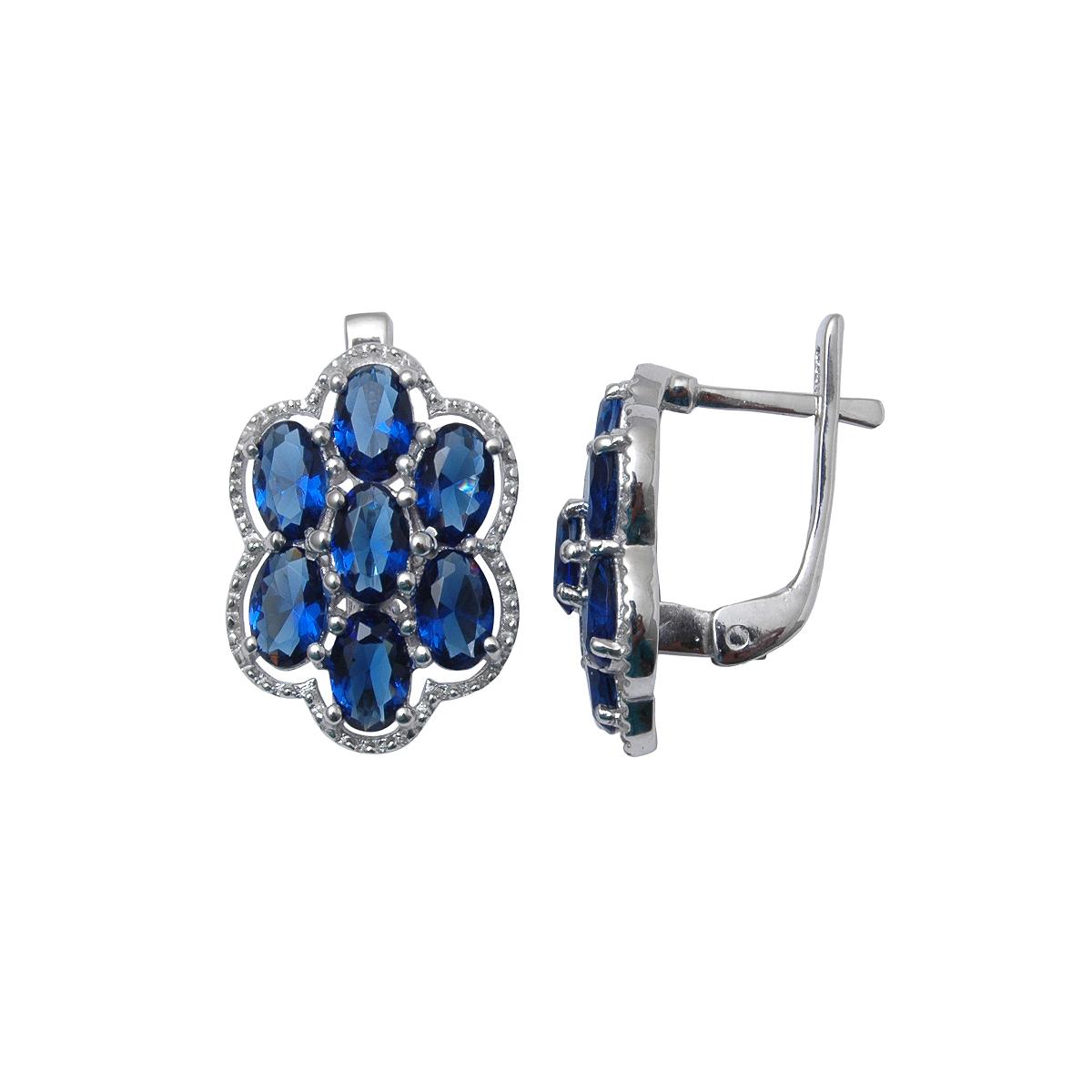 

Серьги женские из серебра Balex Jewellery 2410931520, сапфир, 2410931520