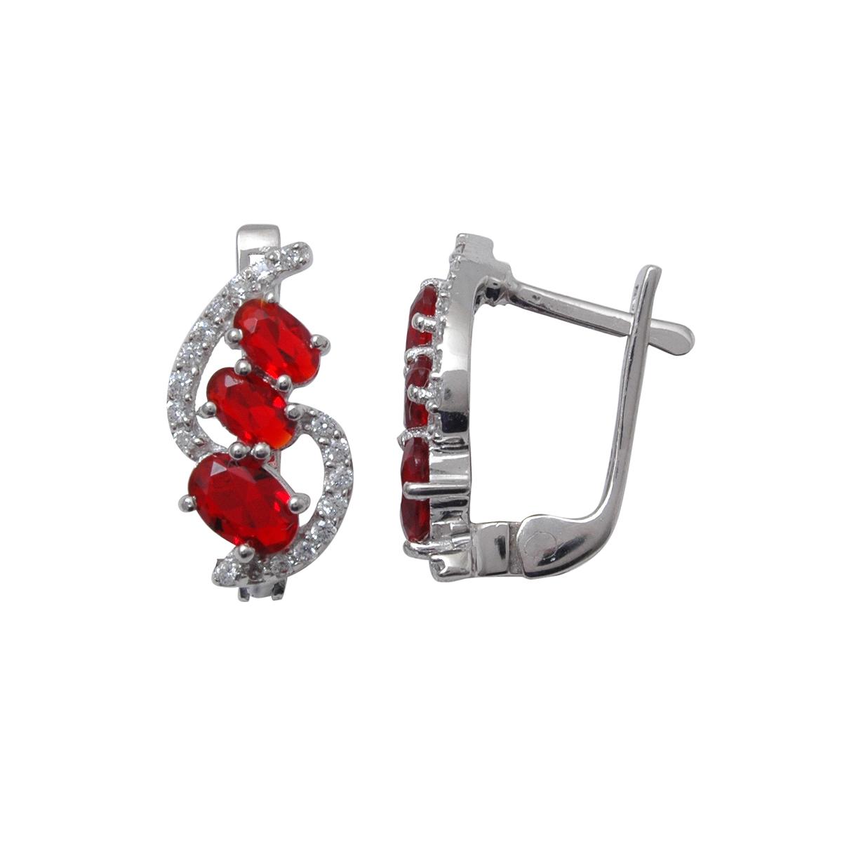 

Серьги женские из серебра Balex Jewellery 2410931531, рубин/фианит, 2410931531