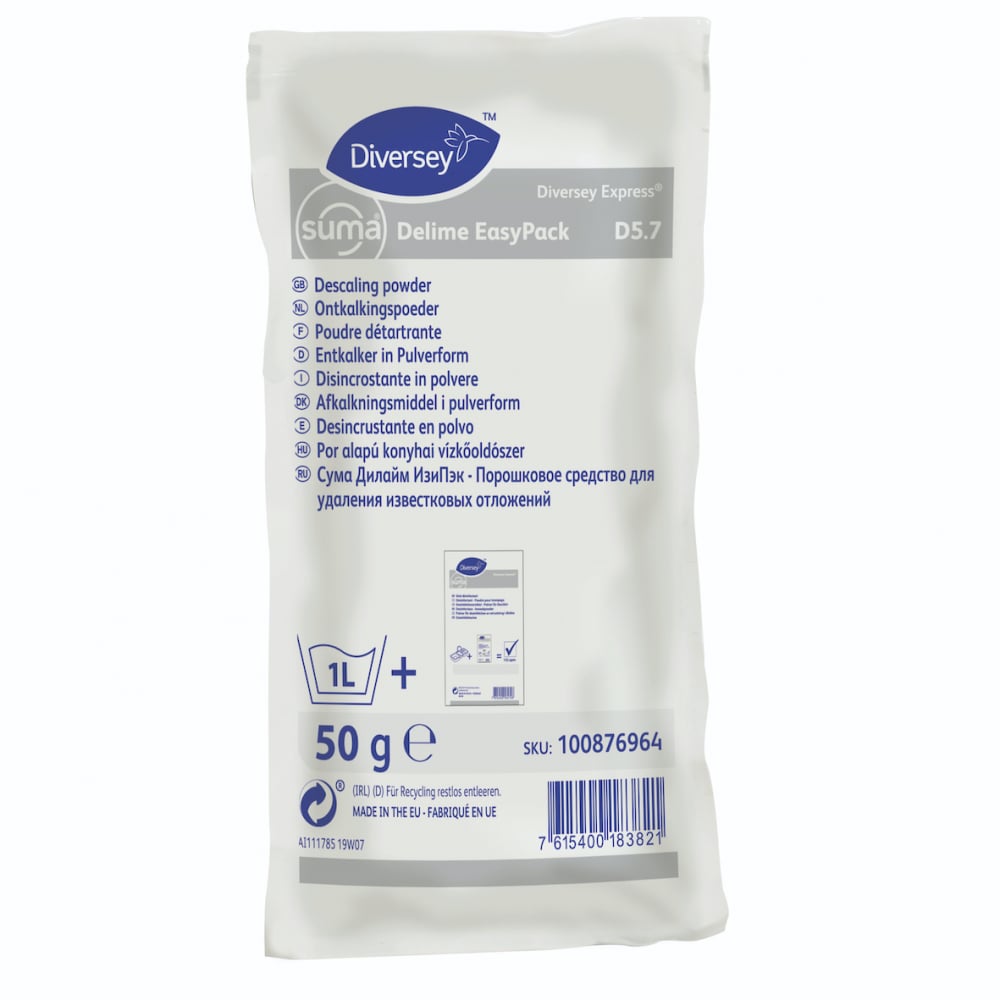 

Средство для удаления известковых отложений Diversey Suma Delime EasyPack D5.7 25 шт по 50