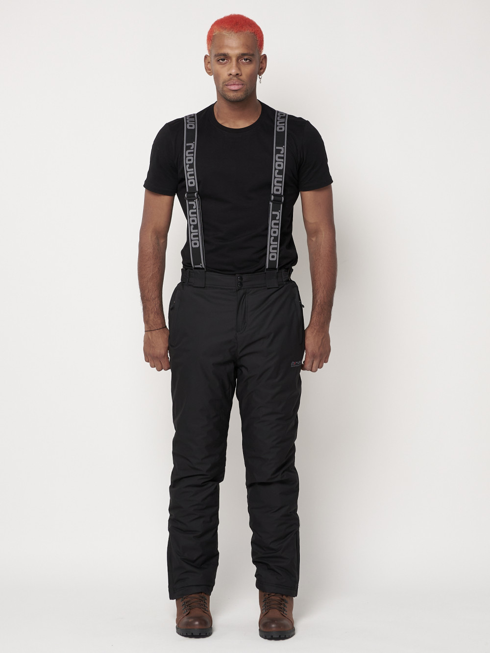 Полукомбинезон брюки горнолыжные MTFORCE мужские черного цвета 662123Ch, 48
