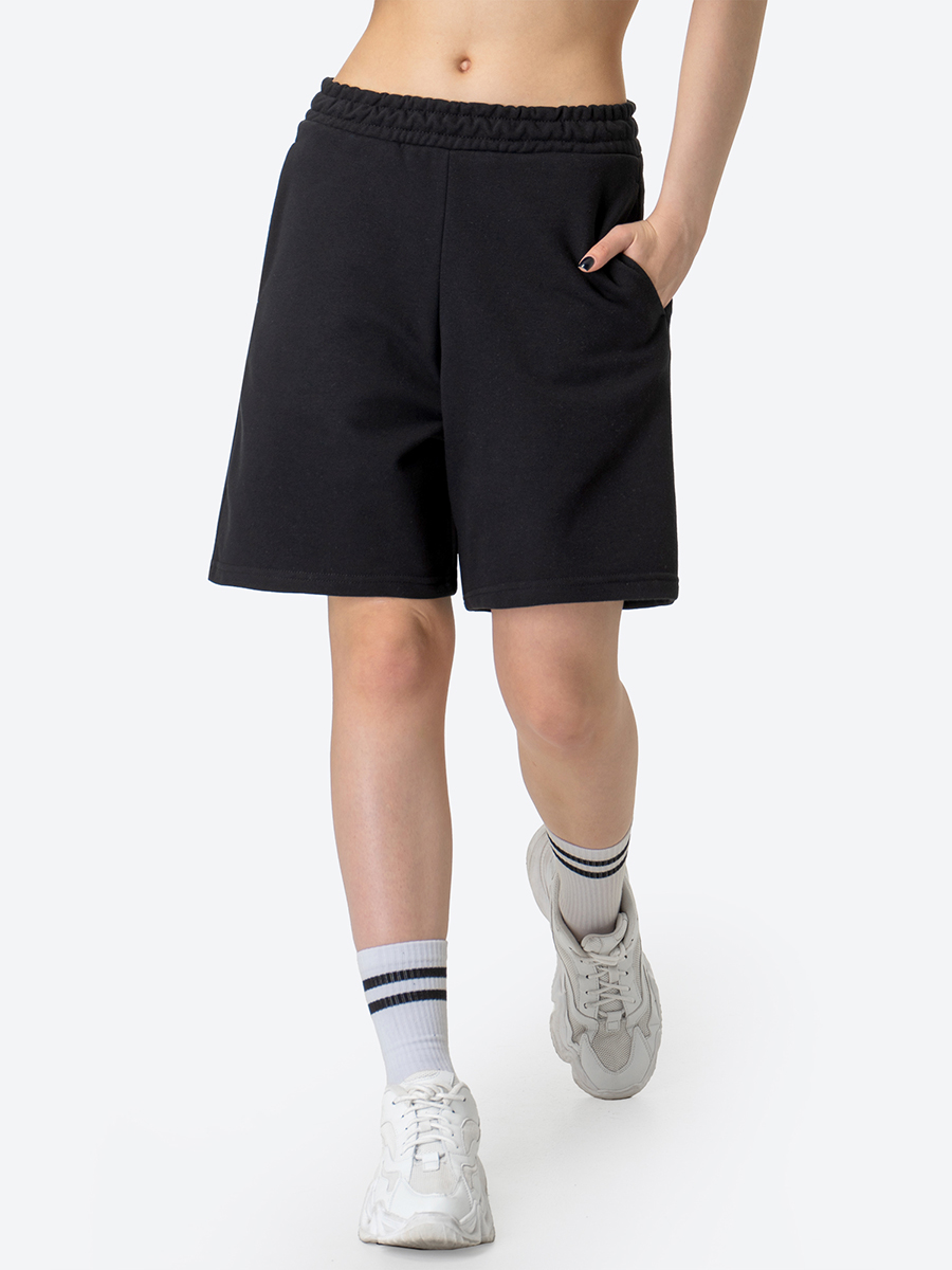 Шорты бермуды женские HappyFox HF4411 черные 46 RU