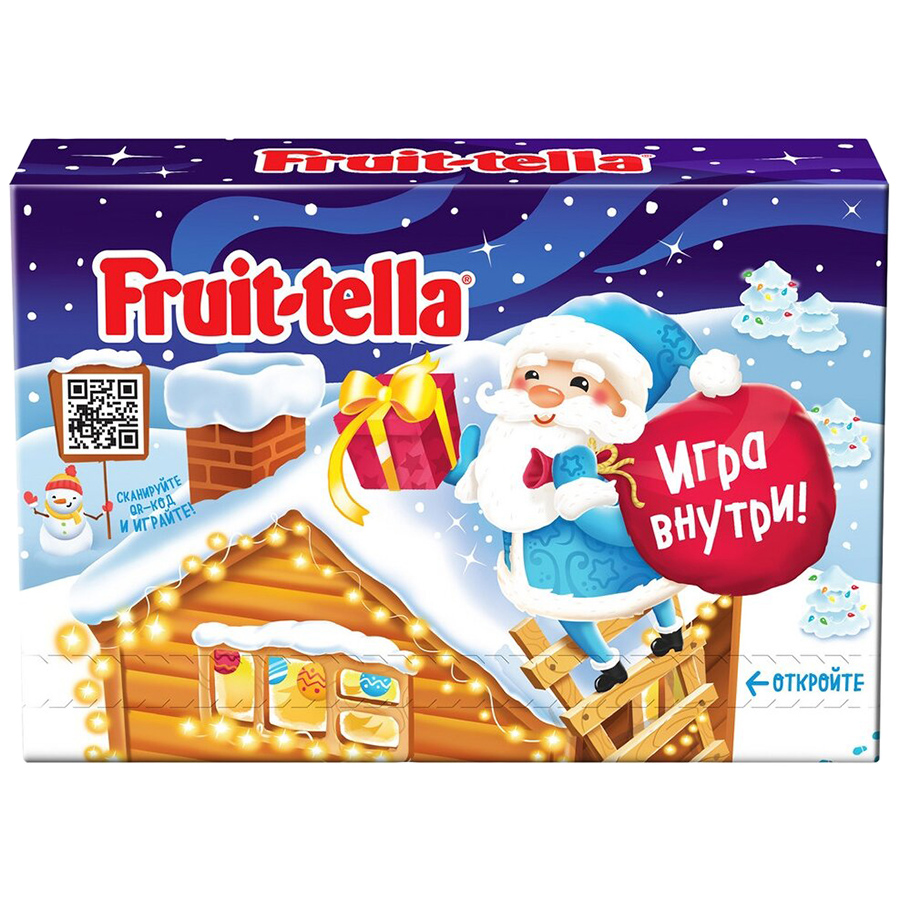 фото Сладкий подарочный набор fruittella домик новогодний 235 г fruit-tella