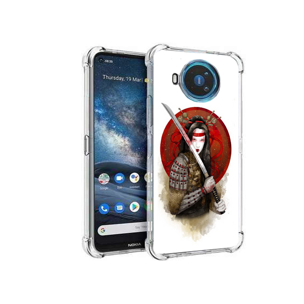

Чехол MyPads Tocco для Nokia X100 рисованная девушка с катаной (PT227057.109.580), Прозрачный, Tocco