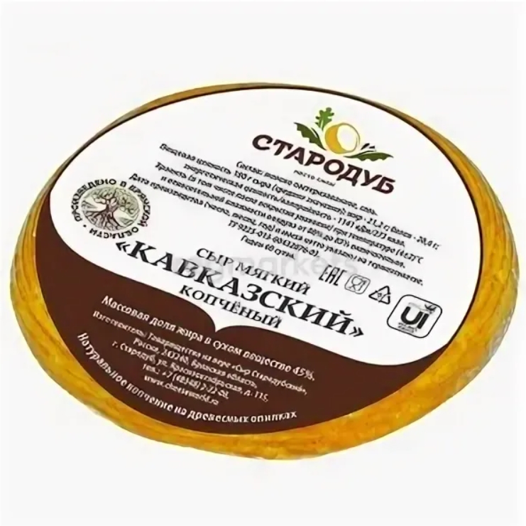 

Сыр мягкий Стародуб Кавказский копченый 45% БЗМЖ 300 г