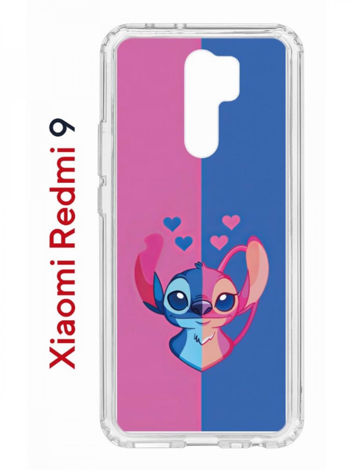 

Чехол на Xiaomi Redmi 9 с принтом Kruche Print СТИЧ,противоударный бампер,с защитой камеры, Прозрачный;розовый;синий;голубой, Ксиоми Редми 9