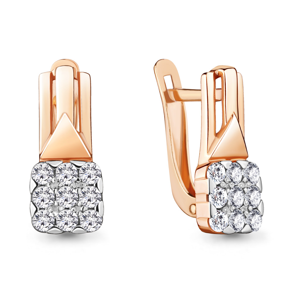 

Серьги из серебра с фианитом Aquamarine 46974А_925_з, 46974А_925_з