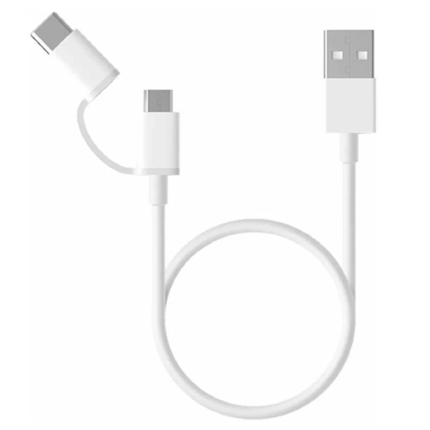 Кабель Xiaomi Mi 2-in-1 USB Cable MicroUSB to Type-C 30см (SJX01ZM)