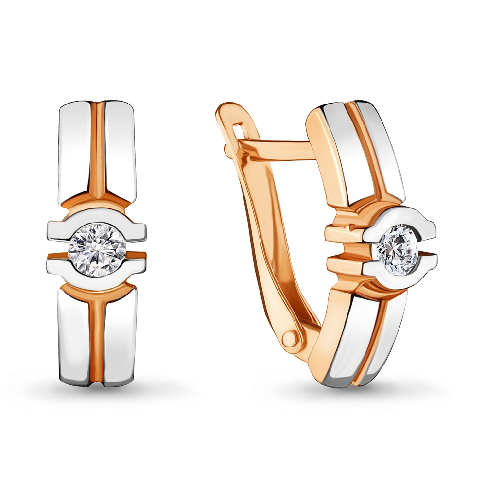 

Серьги из серебра с фианитом Aquamarine 46979А_925_з, 46979А_925_з